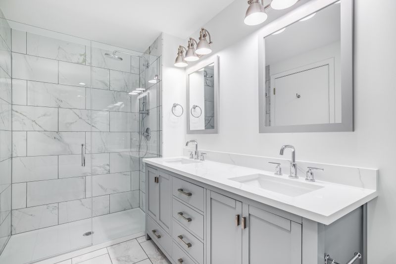 Marble bathroom surfaces